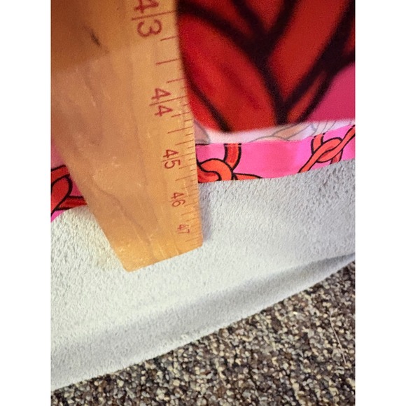 SundayUp Pink Chain Print Long Sleeve Collared Midi Dress L - Picture 4 of 9